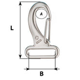 Wichard Webbing Snap Hook - 30mm - Length: 60mm #2284 | Grade 316L Stainless Steel trendygifthk